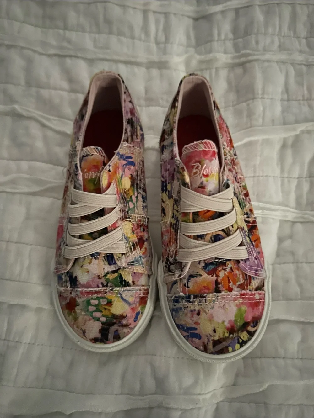 Blowfish Multicolor Floral Canvas Sneakers - Pink Accents
